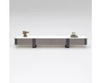 Berkley Ceramic Entertainment Unit/TV Stand/Ceramic top/ MDF shelves and cabinets - Grey-200