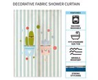 Cloth partition kitchen half curtain household bathroom curtain Simple green plant door curtain style3 85*120cm