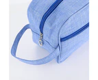 Men's Business Casual Cosmetic Bag Travel Bag Waterproof Toiletry Bag-Blue