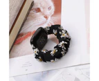 Women Hair Tie Watch Strap 42mm elastic strap Watch Bands Ladies bracelet strap for iWatch  Apple Watch-Yellow flower