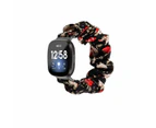 Women Hair Tie Watch Strap 42mm elastic strap Watch Bands Ladies bracelet strap for iWatch  Apple Watch-Red flower