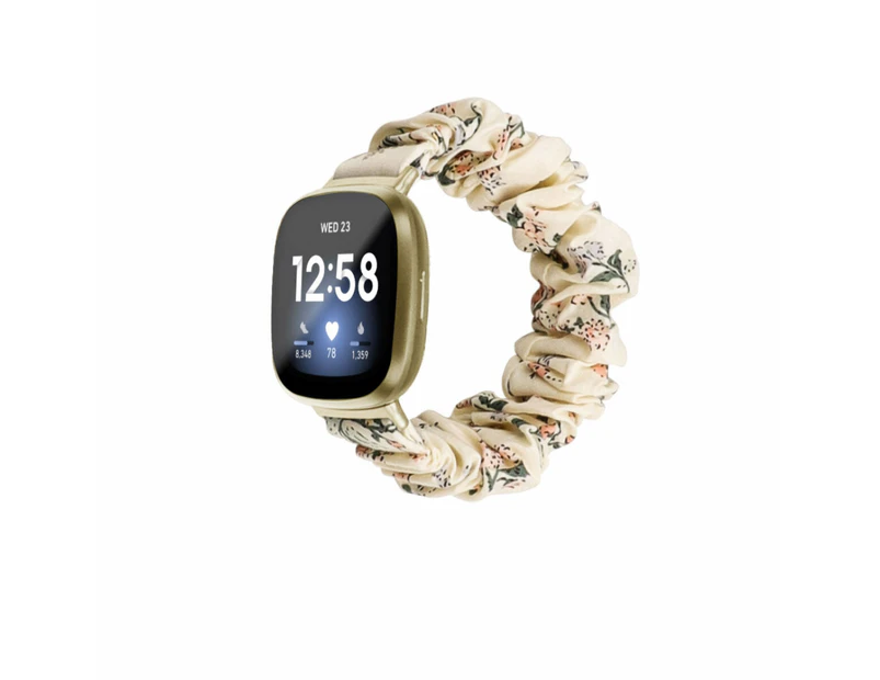 Women Hair Tie Watch Strap 38mm elastic strap Watch Bands Ladies bracelet strap for iWatch  Apple Watch-Beige