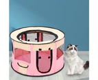 Pet tent Foldable pet tent Pet delivery room Closed cat breeding tent Dog comfortable cage-Pink