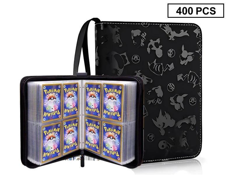 400 Card Spots Binder Album Book Card Collectors Holder Case for Pokemon Cards