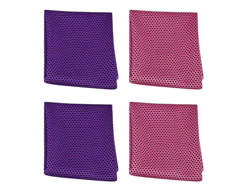 Cooling Towel , Ice Towel,  Soft Breathable Chilly Towel Stay Cool for Yoga, Sport, Gym, Workout, Purple+rose red
