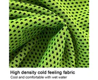 Cooling Towel , Ice Towel,  Soft Breathable Chilly Towel Stay Cool for Yoga, Sport, Gym, Workout, Bright green+dark gray