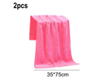 Professional Quick Dry  Microfiber Hair Drying Salon Towel,2 Pack pink