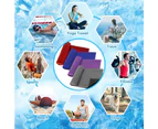 Cooling Towel,Ice Towel,  Sport, Gym, Workout, Camping, Fitness, Running, Workout Bald blue+purple+big red+dark gray