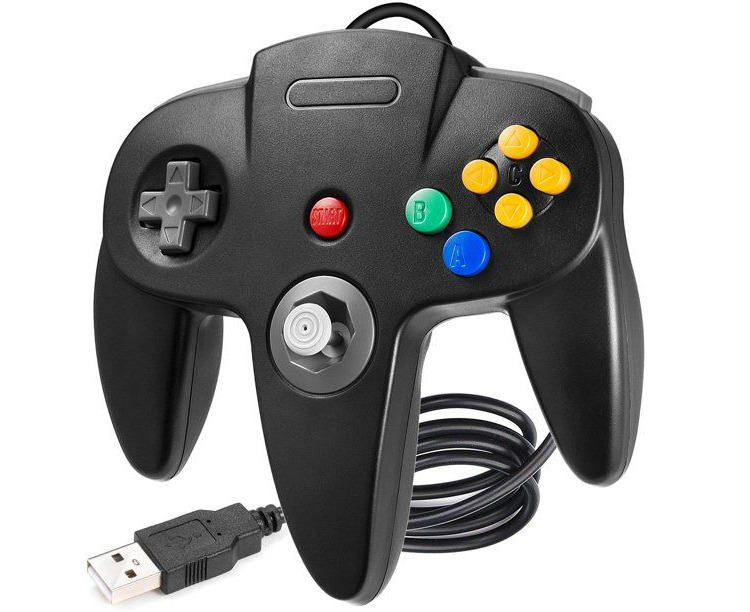 USB Retro N64 Controller, Classic Retro N64 Wired USB PC Game pad ...