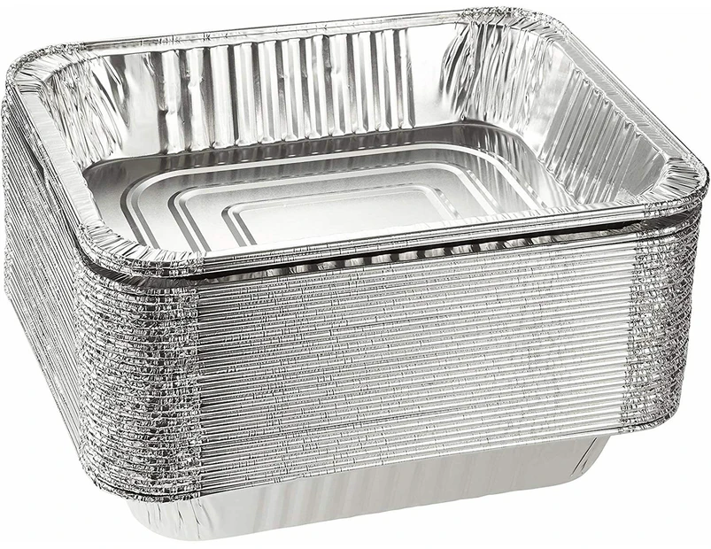 72 x FOIL ROASTING TRAY 32x21x5cm | Aluminium Foil Pan Disposable Food Container