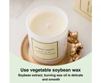 Natural Soy Wax Candle Scented，wooden cover and White Glass- 3.5oz 20-22 Hour Clean Burning Style1