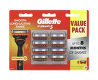 Gillette Fusion 5 Razor Blades 8 Cartridges Refills