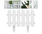 4pcs Garden Fencing - White Picket Fence | FlexibleFlower Bed Edging Borders, Grass Lawn Flowerbeds Plant Borders 50*42cm