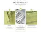 Pencil Case Large Capacity Pencil Pouch Handheld Pen Bag Cosmetic Portable Gift-Green