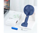 Hand-held fan summer household portable student dormitory USB rechargeable mini desktop fan blue