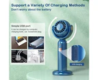 Turbo handheld fan USB charging outdoor desktop portable mini fan blue