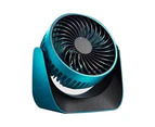 Small USB Desk Fan,  Desktop Table Cooling Fan,  Strong Wind, Quiet Personal Little Fan Peacock blue