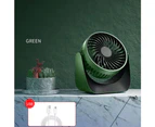 Small USB Desk Fan,  Desktop Table Cooling Fan,  Strong Wind, Quiet Personal Little Fan High -grade green