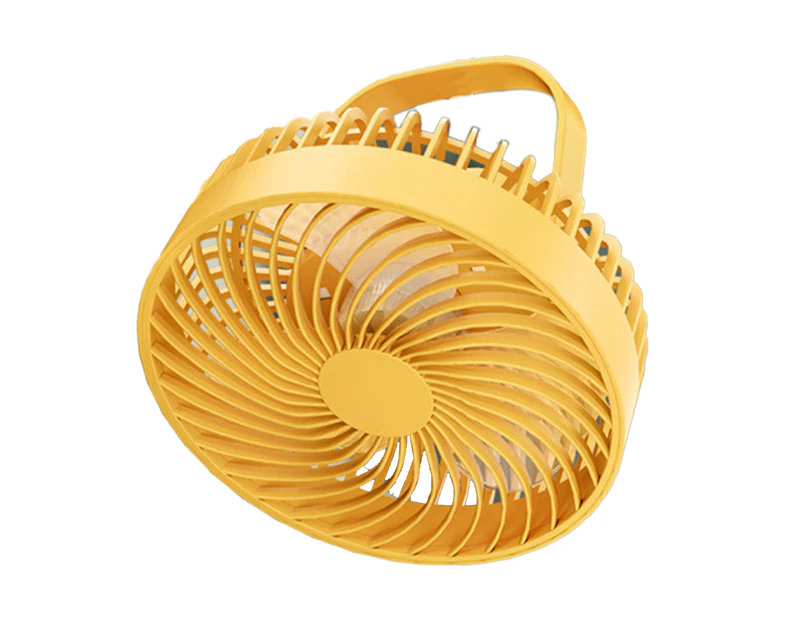 Desk Fan with , for Bedroom Sleeping Room Tabletop Office Home Kitchen Camping yellow
