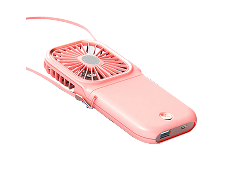 Portable Mini Fan Small Battery Operated Fan  as Power Bank,Phone Holder,Handheld Fan pink