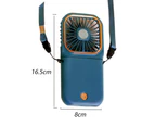 Portable Mini Fan Small Battery Operated Fan  as Power Bank,Phone Holder,Handheld Fan blue