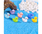 Tiny Ducks | Realistic Shape Mini Resin Ducks | 100 PCS Small Duck Miniature Ducks Little Duck Garden Landscape Aquarium Dollhouse Ornament, 6 Colors