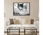 Black White Wolves Wall Art Painting Picture No Frame Poster Home Bedroom Decor-15*20cm unique value