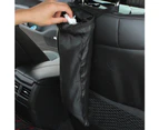Auto Car Seat Back Litter Trash Bag Garbage Can Headrest Hanging Storage Holder - Black