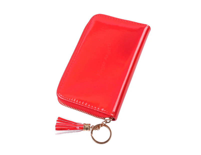 Square Nail Template Organizer Sort Up Printing Molds Mini Manicure Plate Organizer Empty Case Storage Bag for Female - Red