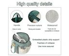 Garden Tool Bag 6 Pockets Round Deep Thick Breathable Space Saving Oxford Cloth Reinforced Handle Bucket Caddy Farm Supplies - Green