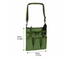 Garden Tool Storage Bag Multi-functional 3 Pockets Canvas Creative Hand Tools Bag for Outdoor - Army Green