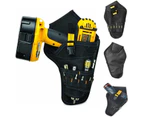 Tools Storage Adjustable Hanging 600D Oxford Cloth Heavy-duty Drill Holster for Drill Dools - Black