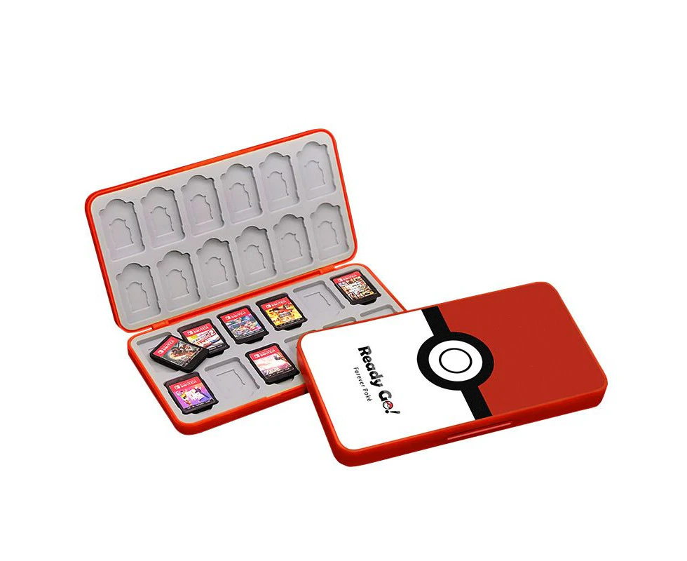 Pokemon Switch Cassette Storage Box NS for Switch 24pcs Shockproof Game Cards Case Hard Shell Box Storage Accessories