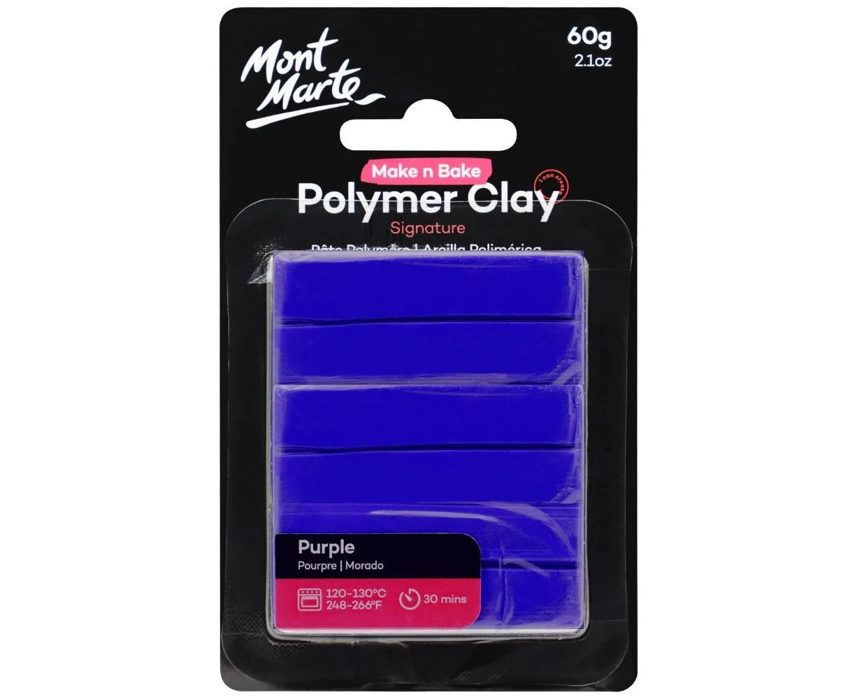 Mont Marte Make N Bake Polymer Clay 60g - Purple