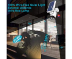 Solar Motion Sensor Light Outdoor - 800Lumens 8 LED 5W,Solar Powered Flood Light for Porch Garden Driveway Pathway,HFWS