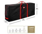 Christmas Tree Storage Bag, Durable Handles and Sleek Dual Zipper165 x 38 x 76 CM Black