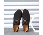 Men's Urban Suede Leather Lace Up Oxfords Shoes - Black