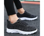 Mens Slip-on Tennis Shoes Walking Running Sneakers - Grey