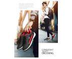 Leather Men Shoes Sneakers Trend Casual Shoe Italian Breathable Leisure Male Sneakers - Black
