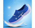 Men's Running Shoes Comfortable Lightweight Breathable Walking Shoes Mesh Workout Casual Sports Shoes - Blue