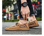 New Summer Men Sneakers Fashion Spring Men Casual Shoes Comfortable Mesh Men's Shoes - Brown