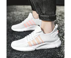 Men's Slip On Walking Shoes Non Slip Running Shoes Breathable Lightweight Gym Sneakers - White