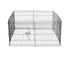 Charlie's Essential Pet Playpen Enclosure 8 Panel Black 61x61cm