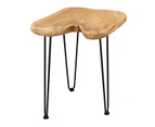 Taryn Live Edge Timber & Steel Base Side Table Large