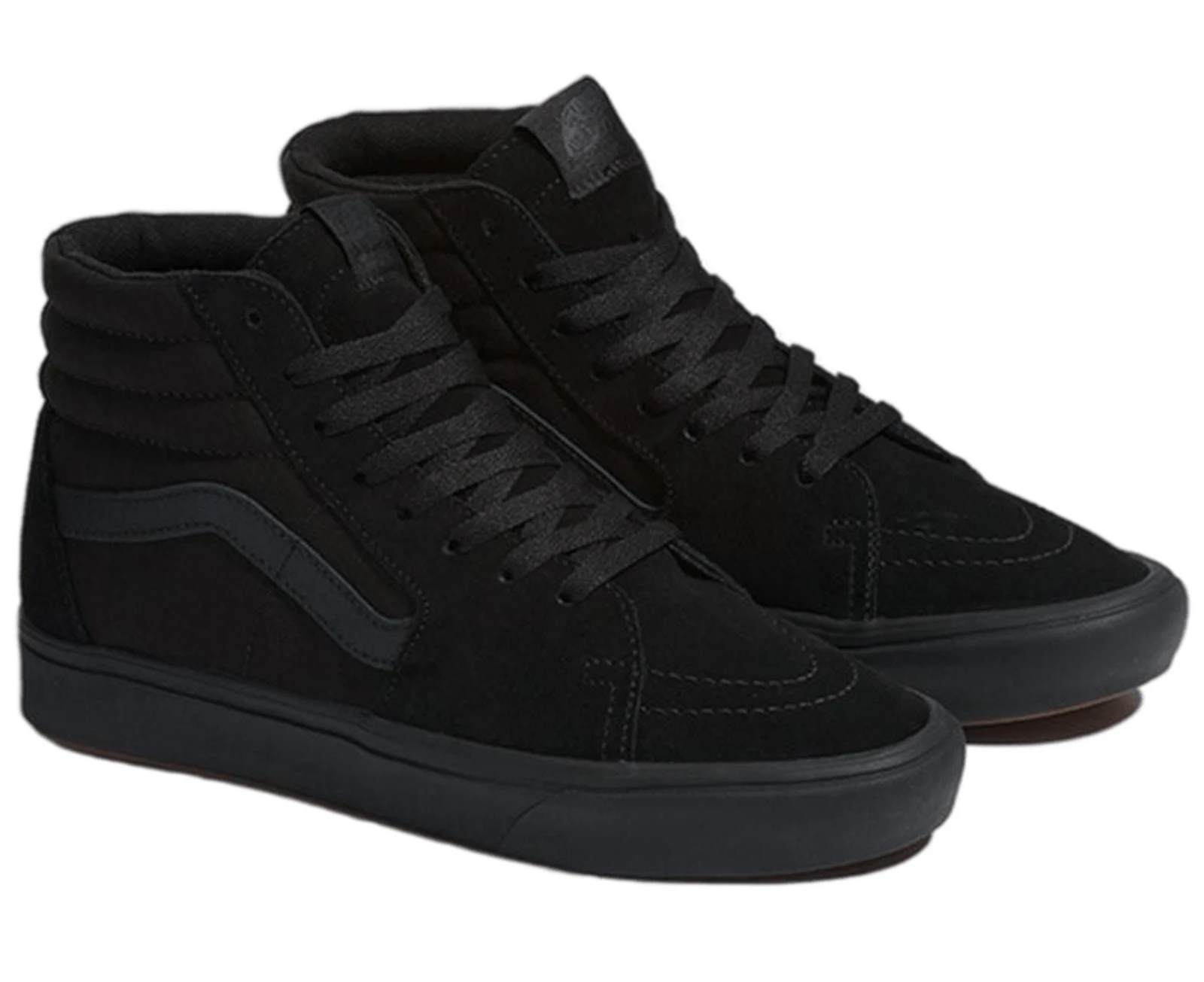 Vans Mens High Top Comfy Cush Sk8-Hi Shoes Boots Sneakers Casual - Black/Black