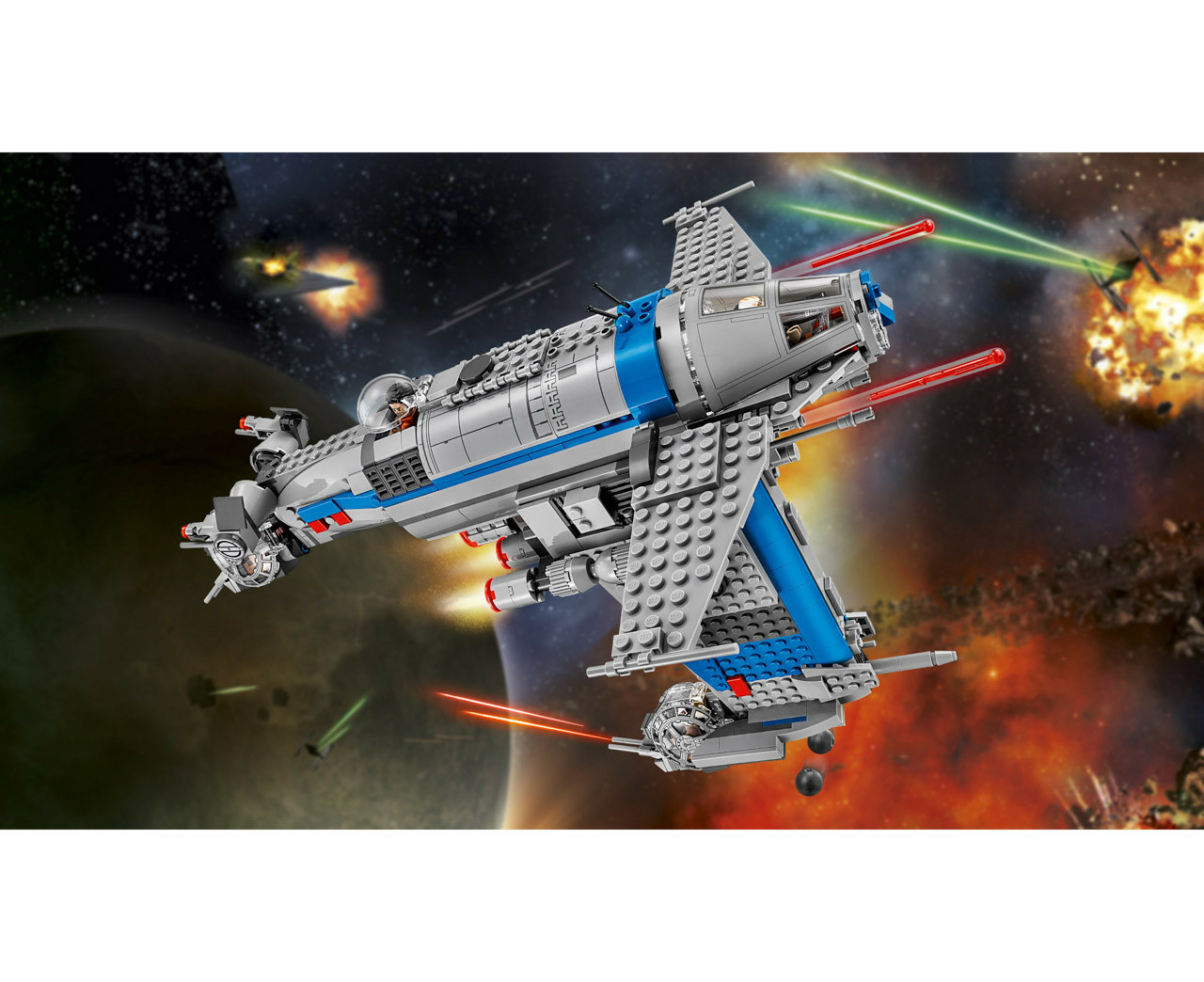 Lego resistance bomber deals target