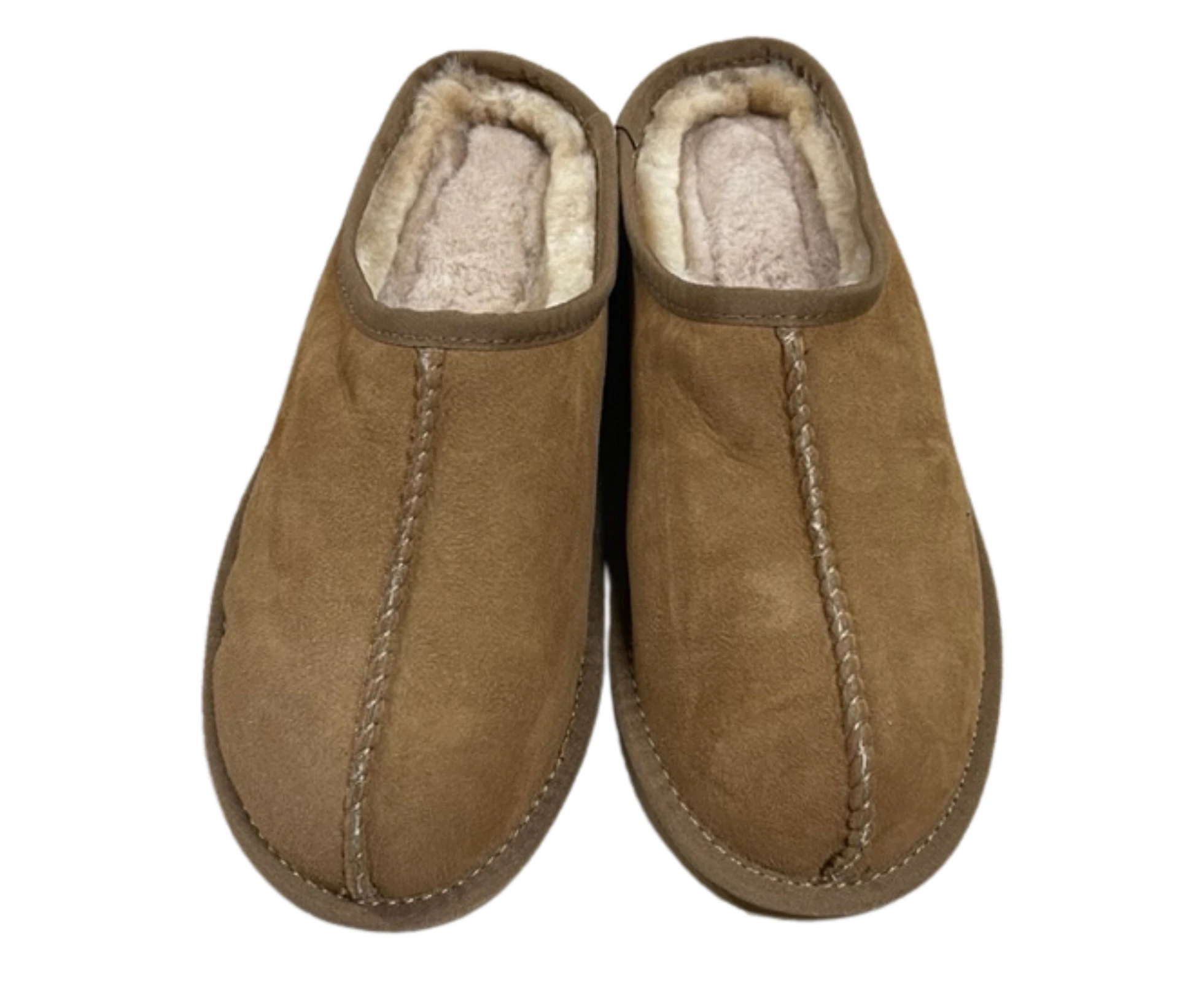 100% Australian Sheepskin Scuffs Clogs Moccasins Slippers Winter UGG - Chestnut