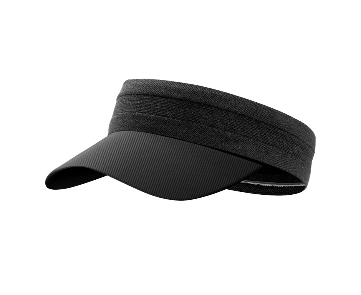 black-Outdoor running sports sunscreen empty top hat Breathable quick dry visor hat female