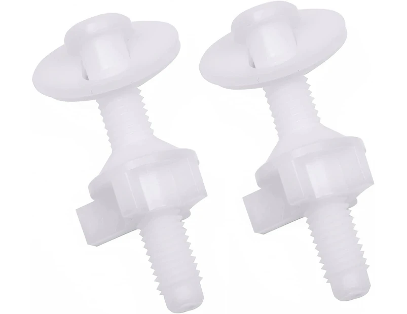 2 sets of universal toilet seat screws, bolts and screws, including plastic toilet seat hinge bolts, nuts and washers, and spare parts for toilet seat hing
