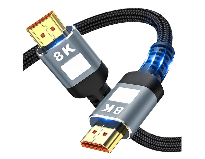 langma bling HDMI Cable 7680x4320P 48Gbps 8K/60Hz 4K/120Hz Audio Video Transfer  8K HDMI 2.1 Cable Electronic Equipment Accessories- 1M